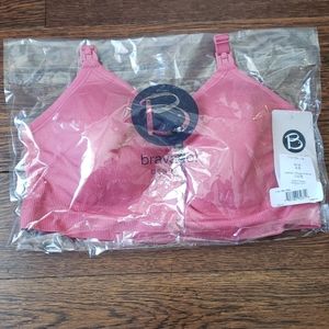 Pink Blush Bravado Plunge maternity nursing bra